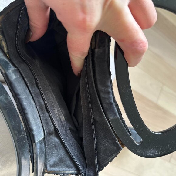 Vintage 2000s Beaded Animal Print Handbag - Picture 4 of 8